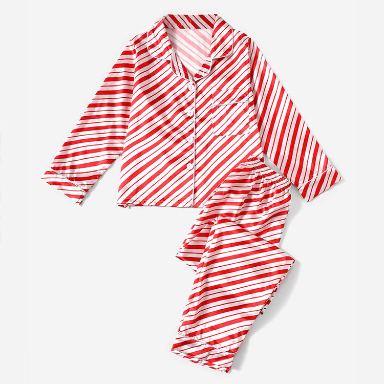 Famille de Noël Pyjamas rayés Pyjamas Vêtements de maison