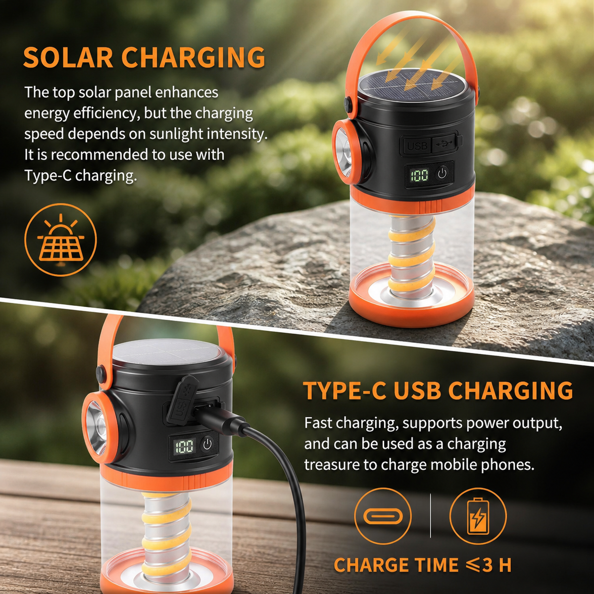 Fonction de la banque de puissance de l'affichage de batterie rechargeable solaire LY36 Green 50