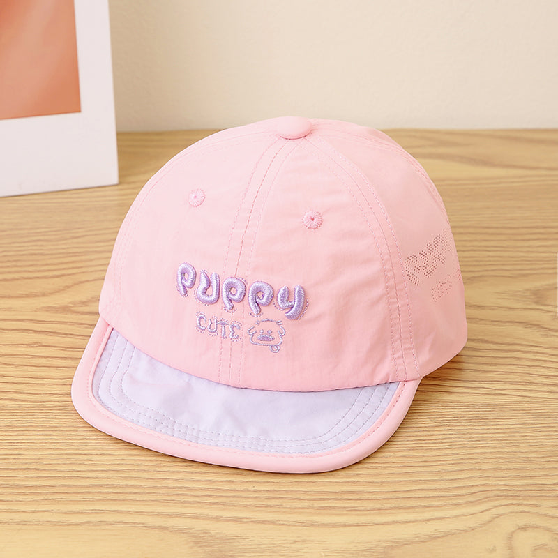 Casquette de baseball multicolore pour enfants avec motifs de lettres cartoonish et emb