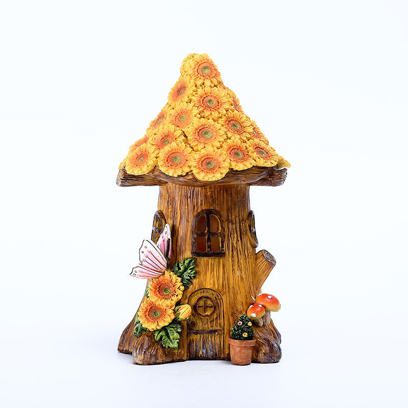 Resin solaire lampe décoration arbre maison lampe jardin extérieur pelouse