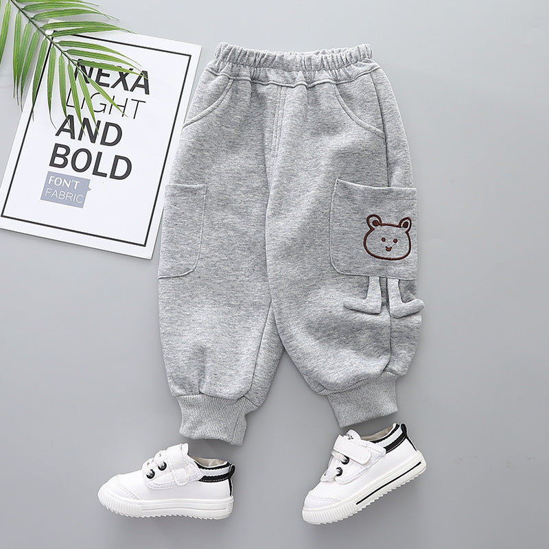 Pantalon de garçons Automne et d'hiver Enfants Velvet Sport
