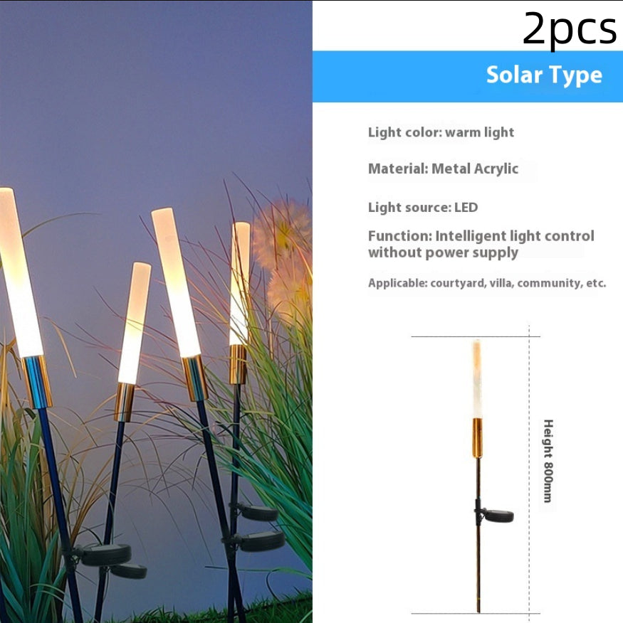 Lampe de pelouse extérieure solaire rose
