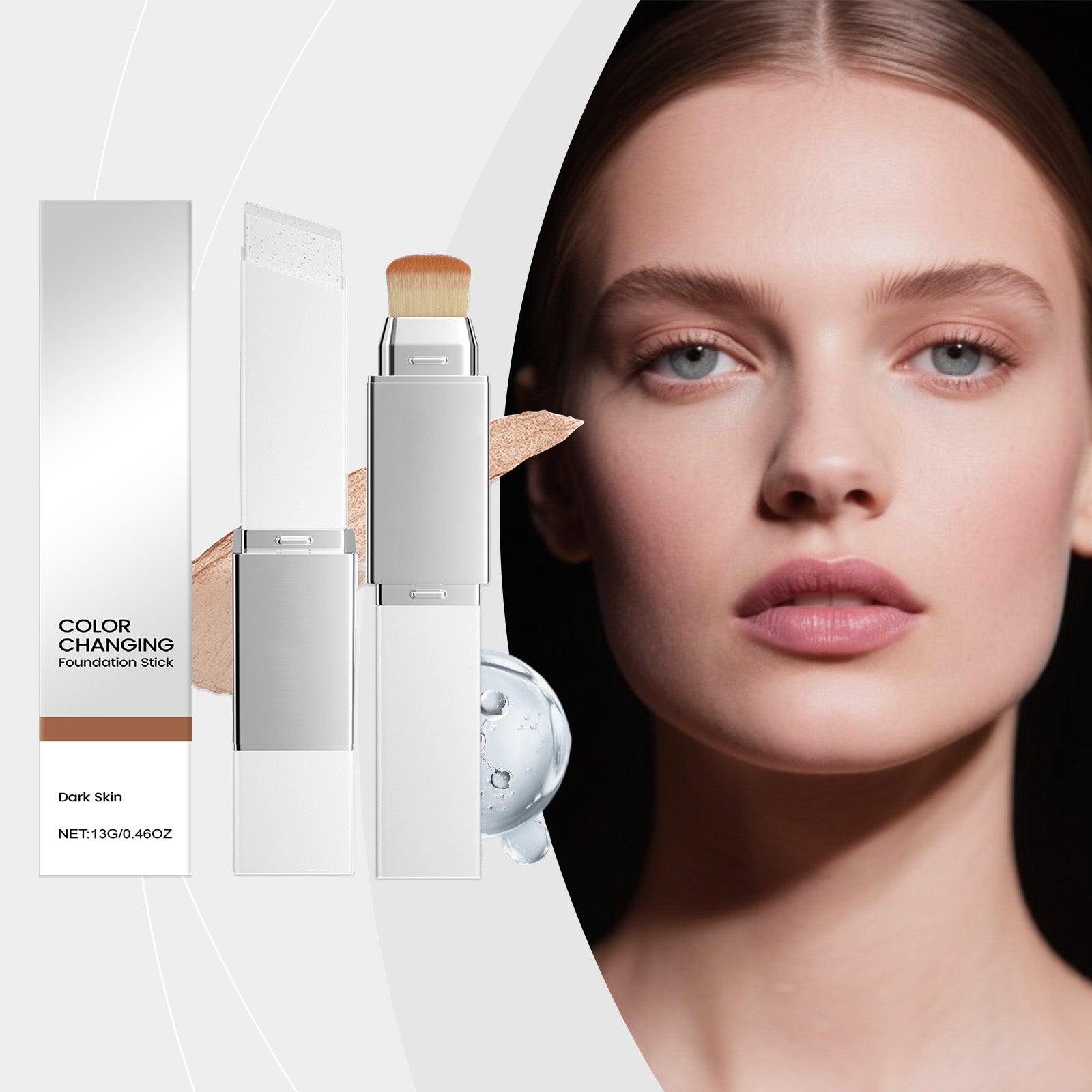 2-en-1 Color-Changing Foundation Stick Deep Skin Tone