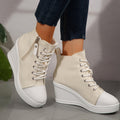 Femmes Mode Versatile Haut-Haut Casual Chaussures en toile