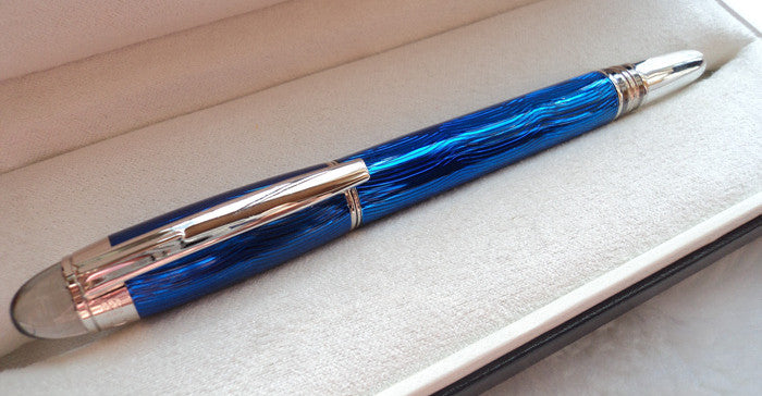 Interstellar cristal série tête métal Rollerball stylo à bille stylo de fontaine classique Carbo
