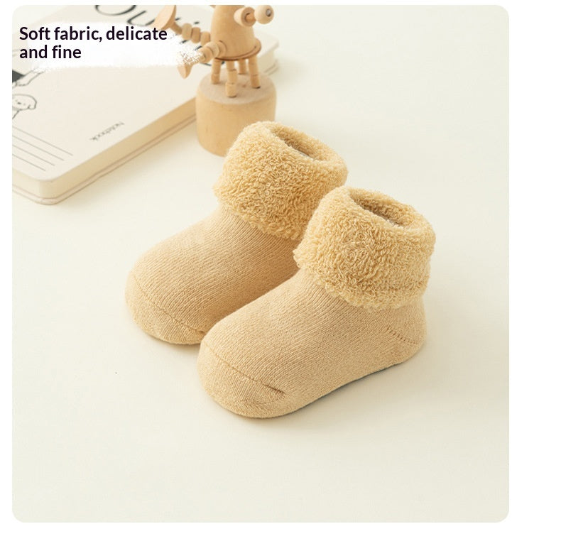 Nouveau-né AutomneHiver Terry-Style Chaussettes de plancher non glissantes