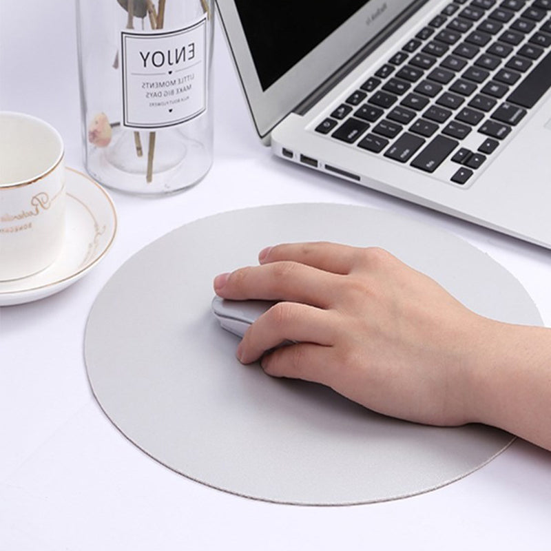 Solid Couleur Double face ronde Mouse Pad Bureau jeu anti-dérapant