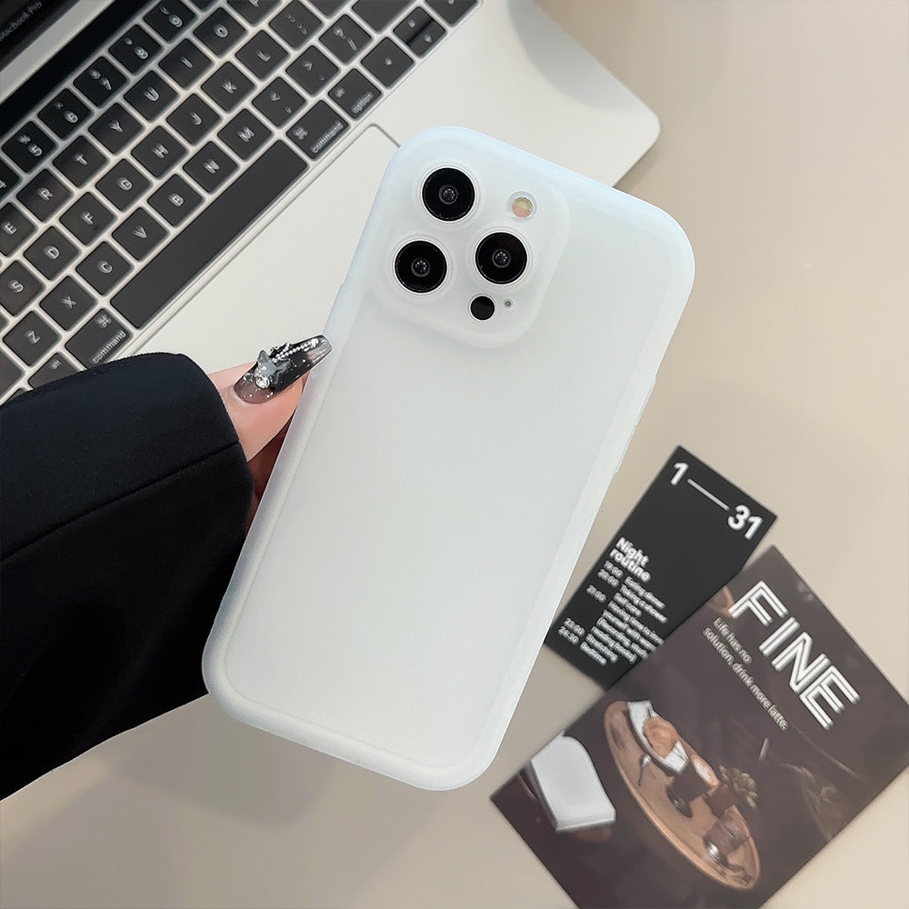 Boîtier de téléphone en silicone tout compris de couleur solide