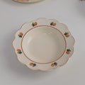 Retro American Pastoral Style Rose Edge Assiette en céramique
