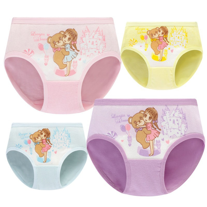 Sous-vêtements pour filles Coton Sous-vêtements pour enfants Slips pour bébés Short étudiant pour enfants