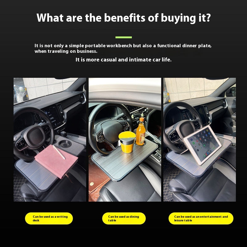 Support pour ordinateur portable multifonctionnel de voiture à manger