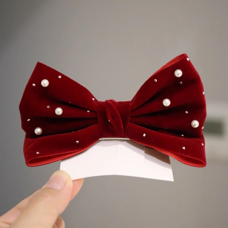 SpringSummer Kids Clip cheveux avec trois dimensions Pearl Big Bow