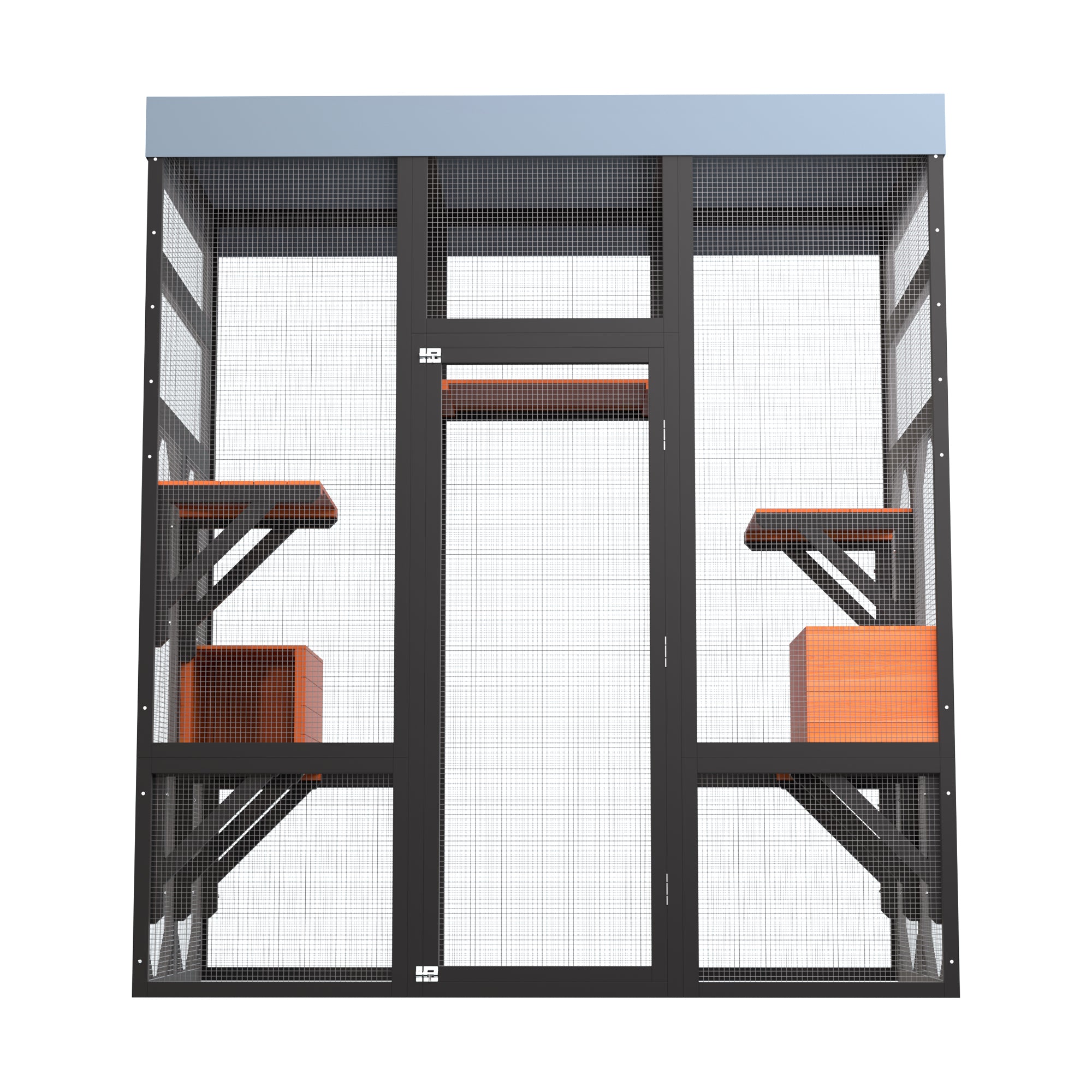 Catio en bois noir de 62.6" pour chats