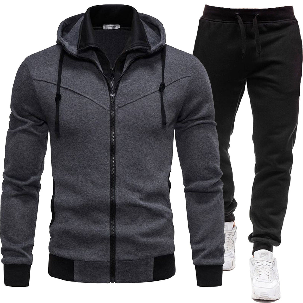 Veste de patchwork sport et pantalons à manches longues occasionnels