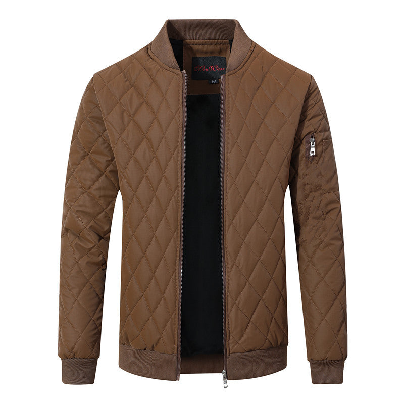 Casual Youth Stand-Collar Hommes Veste en cuir rembourré en coton