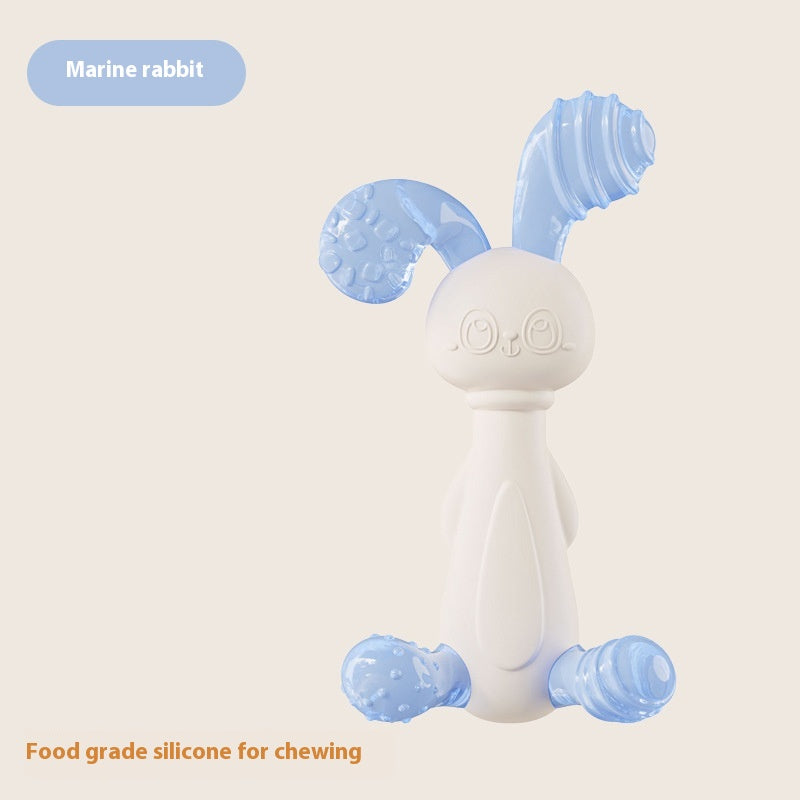 Silicone Lapin Teether Infant Molar Rod Dentition bébé Empêcher l'artéfact de la main