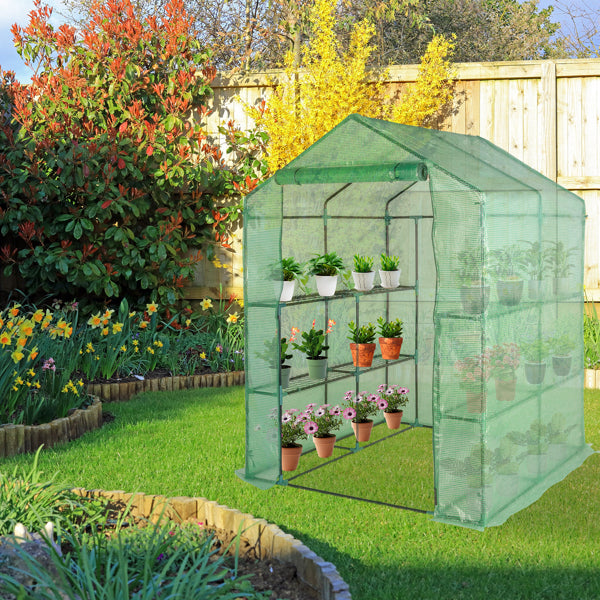 143x143x195cm Tube en fer noir Steeple avec 8 pièces Grille Fleur Stand avec fermeture à glissière