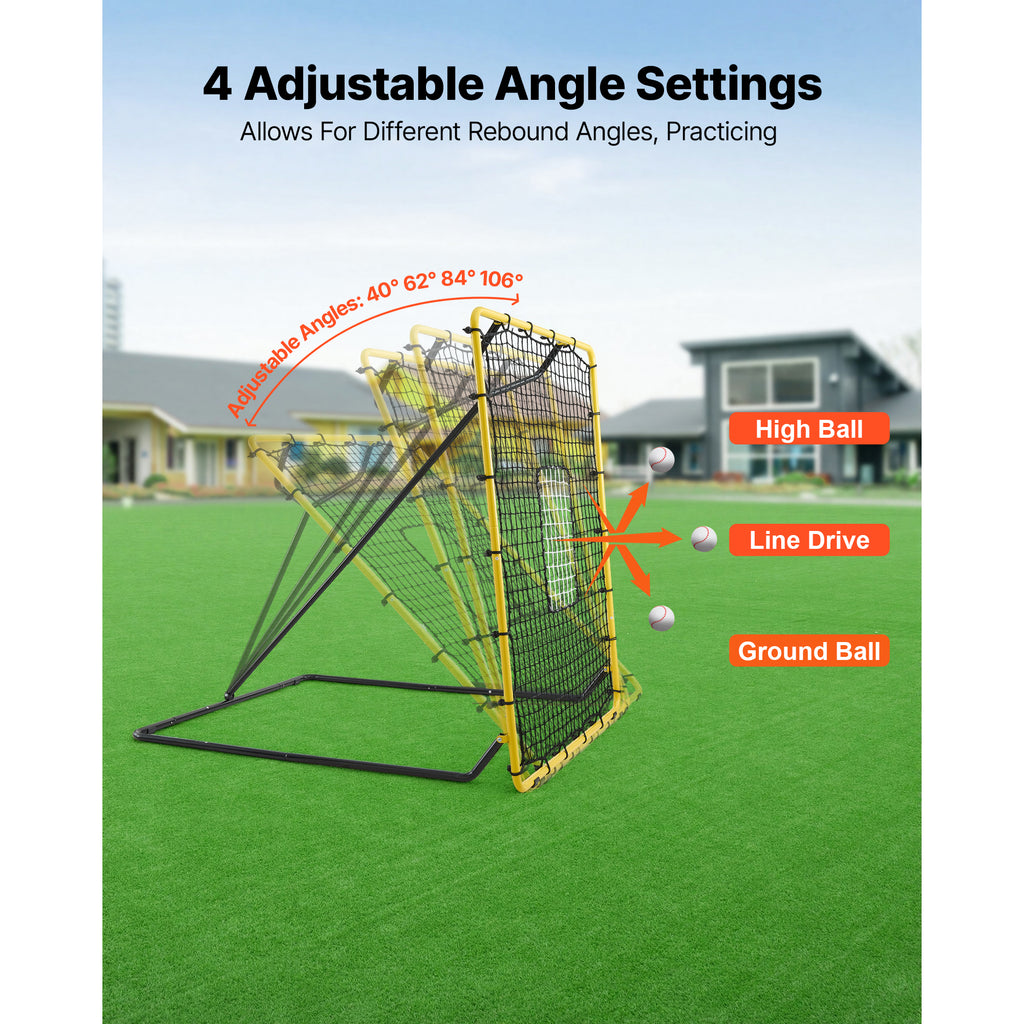 Baseball Softball Rebonder Net 4 X 4.5 Ft Pitch Back Trainer Target