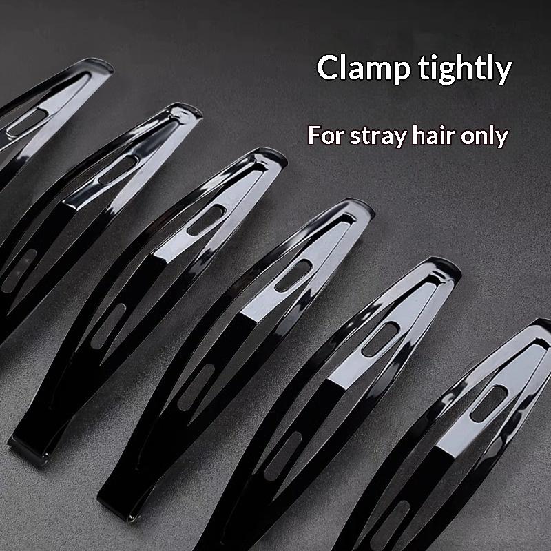 Clip cheveux noirs pour Tidying Side-swept Bangs and Loose Strands Style femme