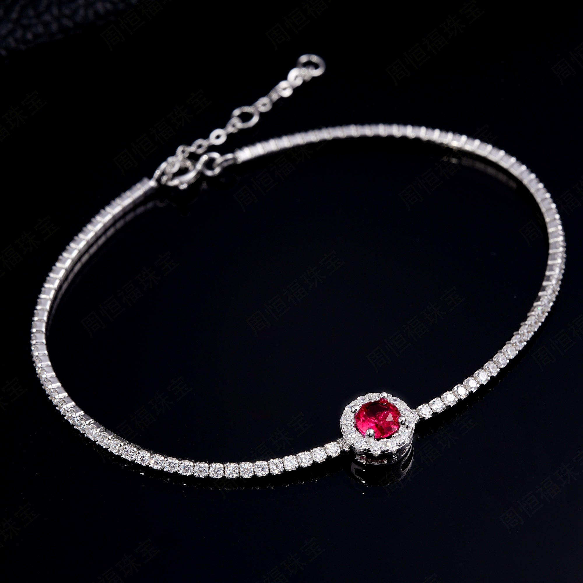 S925 Bracelet de tennis en argent sterling