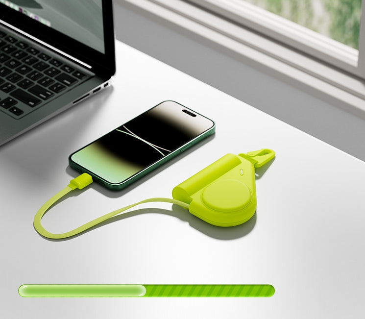Power Bank 5000 MA Fil flexible de grande capacité PD20W Charge rapide Source d'alimentation portable