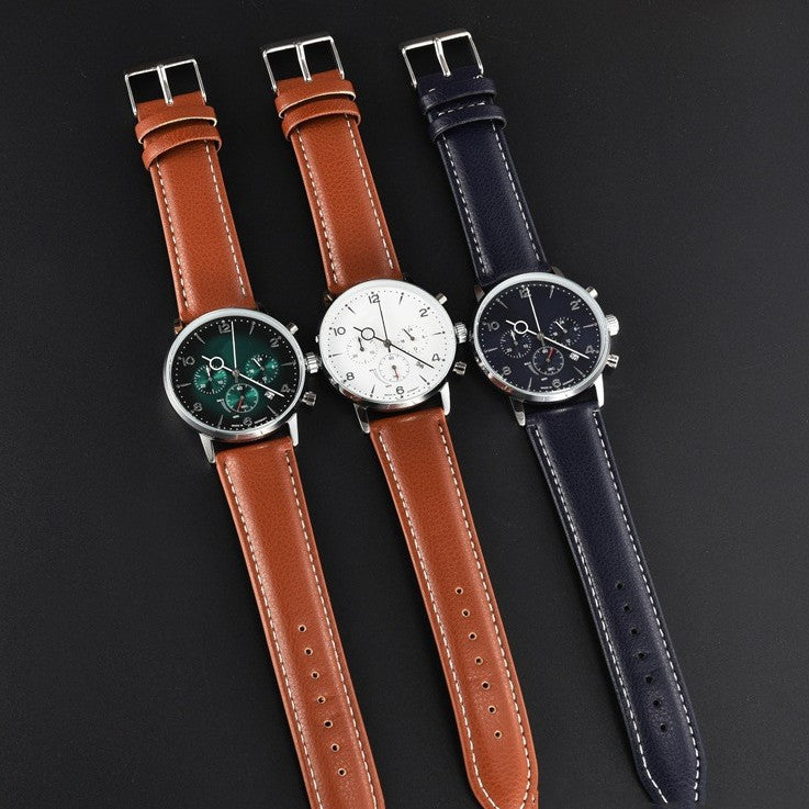 Hommes Multifonctionnel élégant Business-Ready Waterproof Calendrier Watch