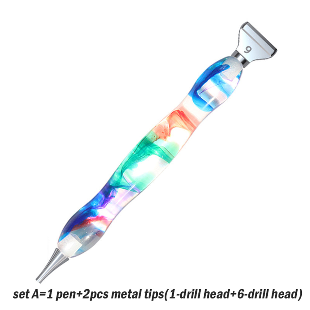 Ensemble d'outils de peinture diamant alliage tête de stylo bricolage