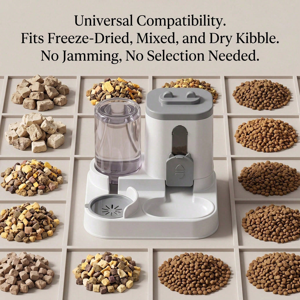 4 Couleurs Gravity Pet Feeder Distributeur d'eau Cute Cat Forme Automatique Food Water Bowl Larg