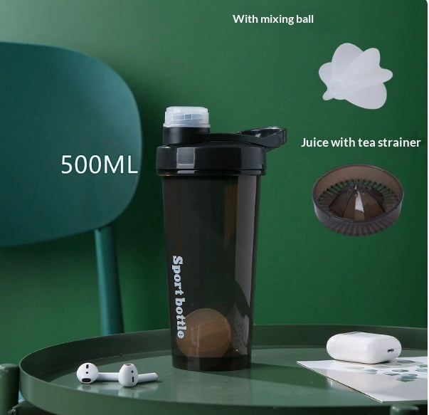 Bouteille de mélange d'eau de tasse de shaker de voyage portable de grande capacité