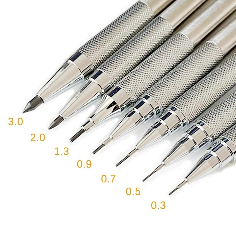 Mechanical action of a metal propelling pencil