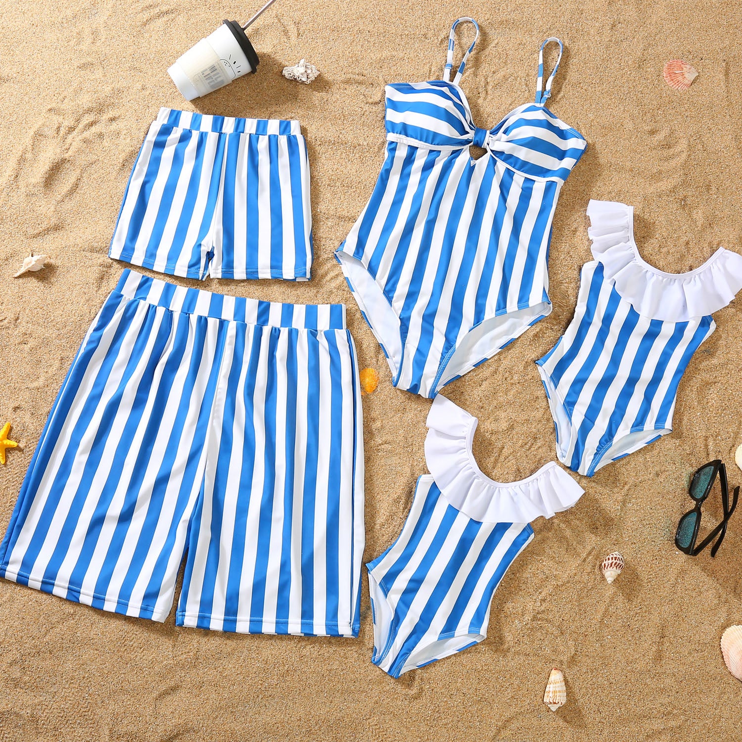 Maillot de bain Bikini bleu et blanc