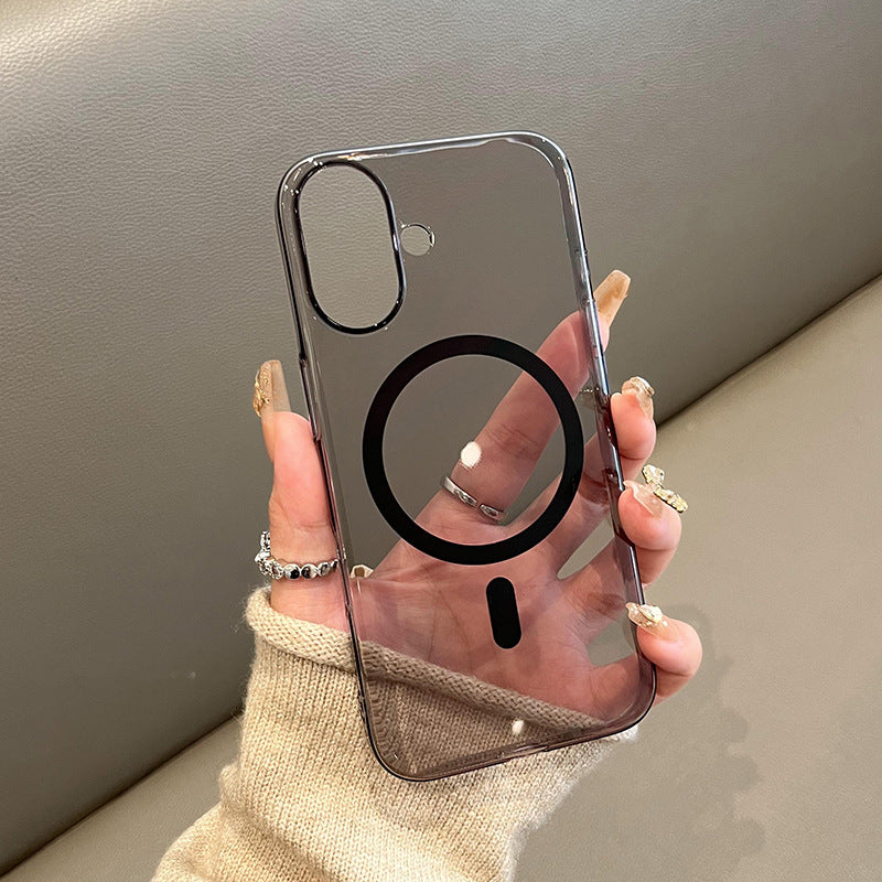 Étui de téléphone magnétique transparent ultra-mince