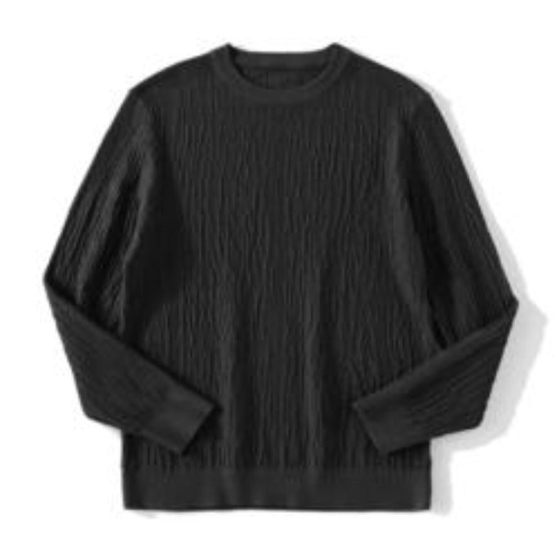Chandail de base Jacquard à col solide pour hommes SpringAutomn