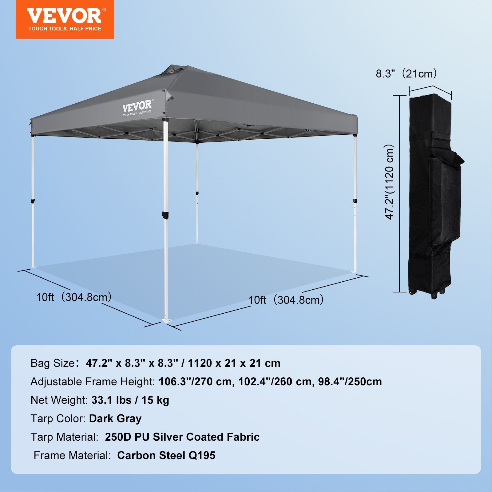 Tente de canopée pop up VEVOR