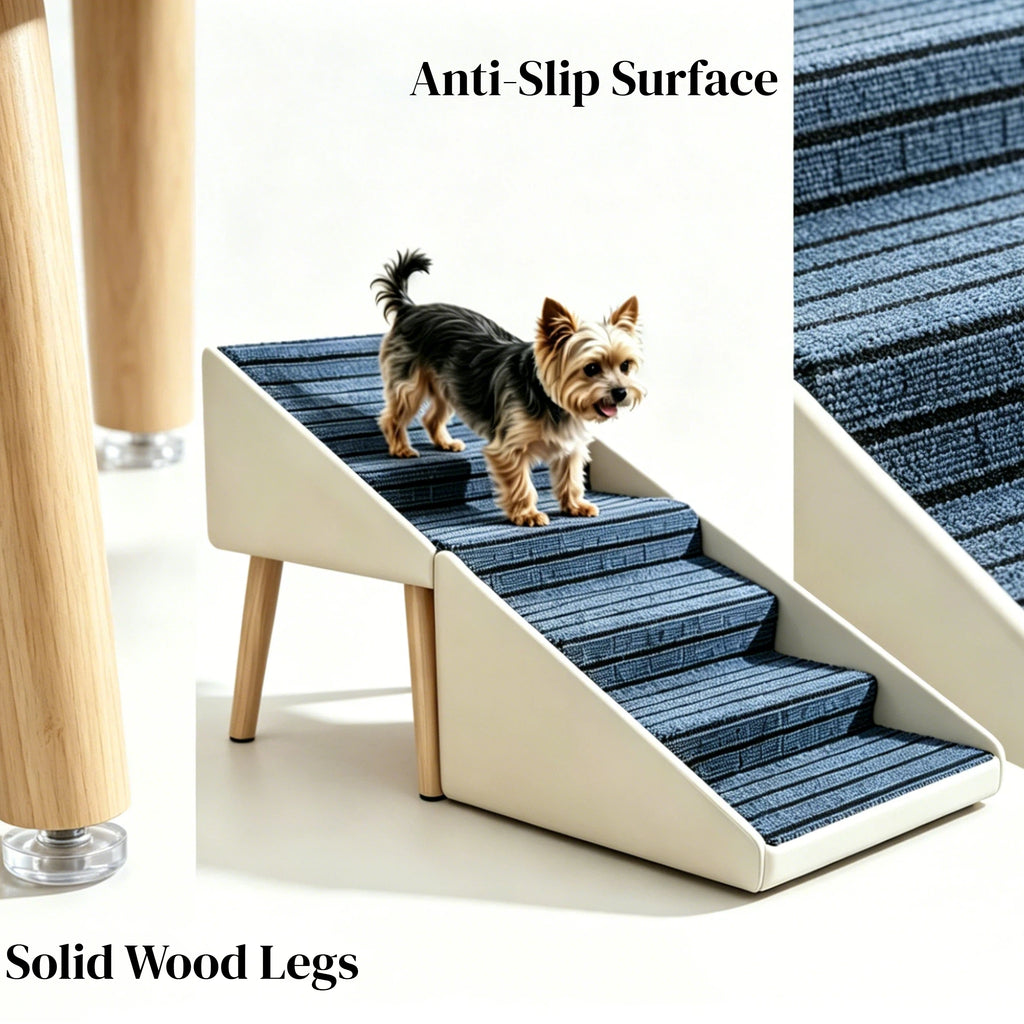 2-en-1 Échelles de chien pour lit et canapé 25.2" Rampe de chien pliable pour canapé 6 marches et Ottoma