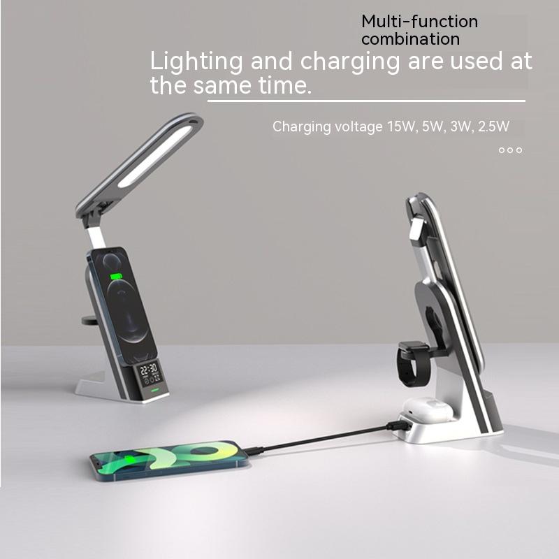Chargeur sans fil multifonctionnel pour lampe de bureau créative