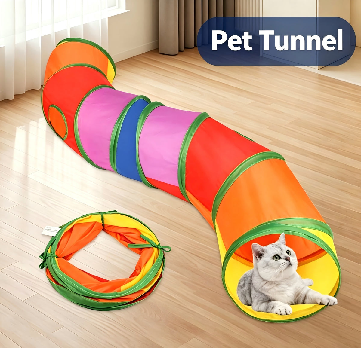 Tunnel de jouet pliable pour chat et chien en Amazonie prêt à l'emploi