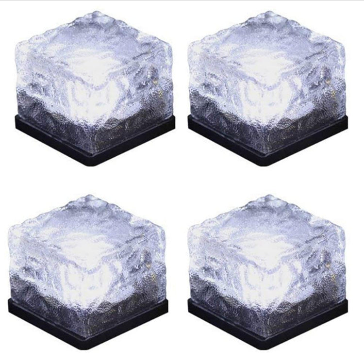 Lampe extérieure de cour de brique de glace solaire