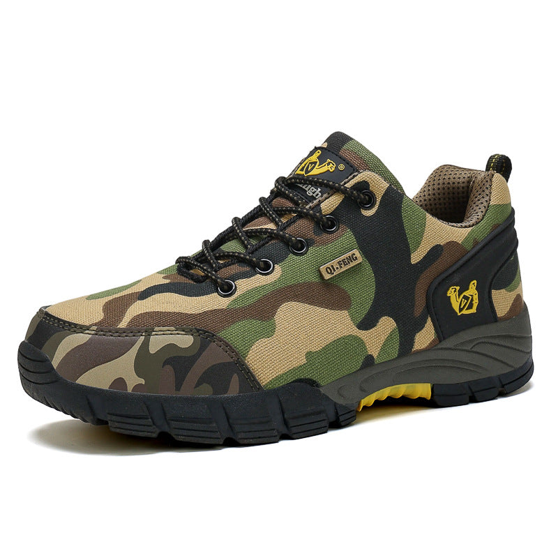 Camouflage Randonnée en plein air Hommes Respirant Bas-top Trekking Sneakers pour l'entraînement militaire