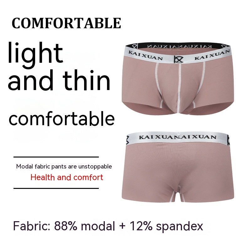 Boxers pour homme Modal Bas taille Sexy Light et Boxer confortable