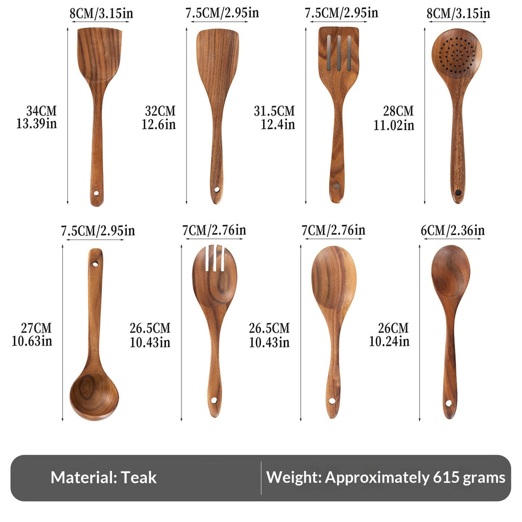 Ensemble de spatules en bois de teck