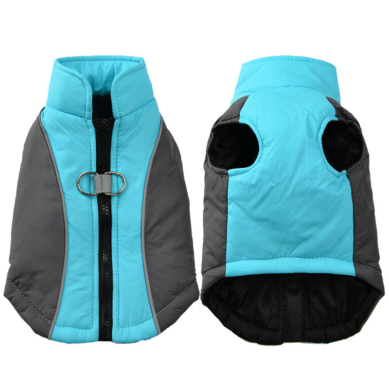 Vêtements pour animaux de compagnie Manteaux réfléchissants Automne et vêtements d'hiver Contraste couleur Traitage de la coquille Épais