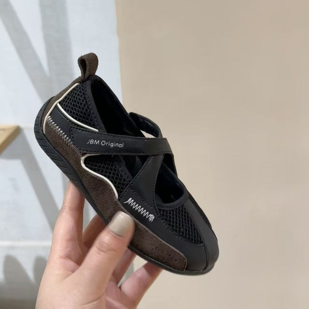 Retro Ballet Training Shoes Cross Mary Jane Single Shoes Shallow Mouth Flat Board Shoes