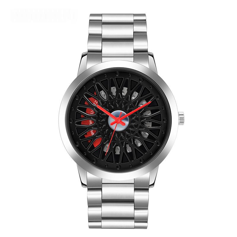 Montres de roue à vide étanches en acier Style d'entreprise pour adolescents