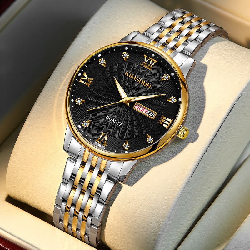 Calendrier Imperméable Montre Quartz pour hommes