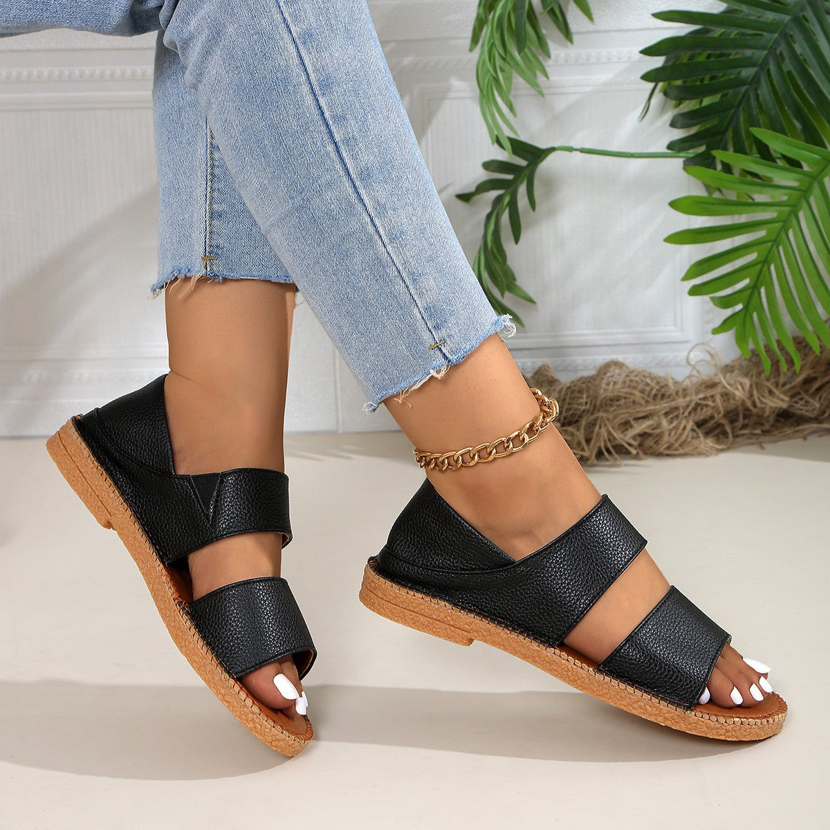 Sandales Solées Flat Soft de style fée