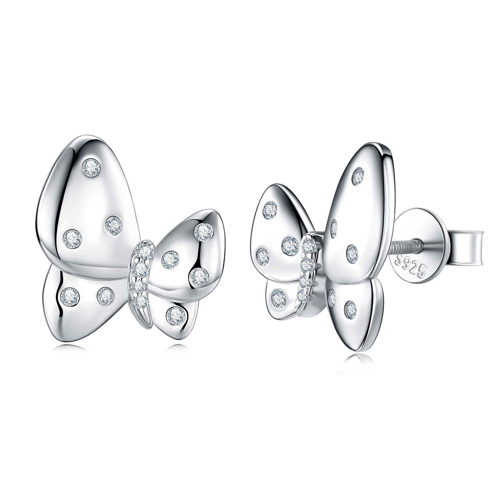 S925 Boucles d'oreilles Sterling Silver Sterfly Stud