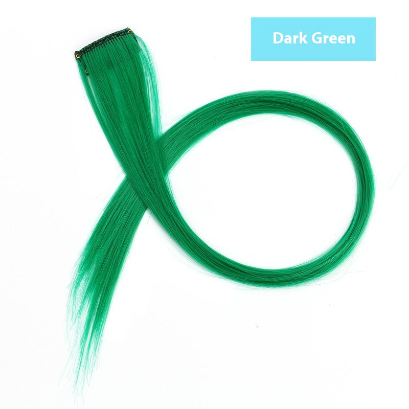 Couleur cheveux suspension oreille perruque teinte ensemble cheveux extension couleurs bandes