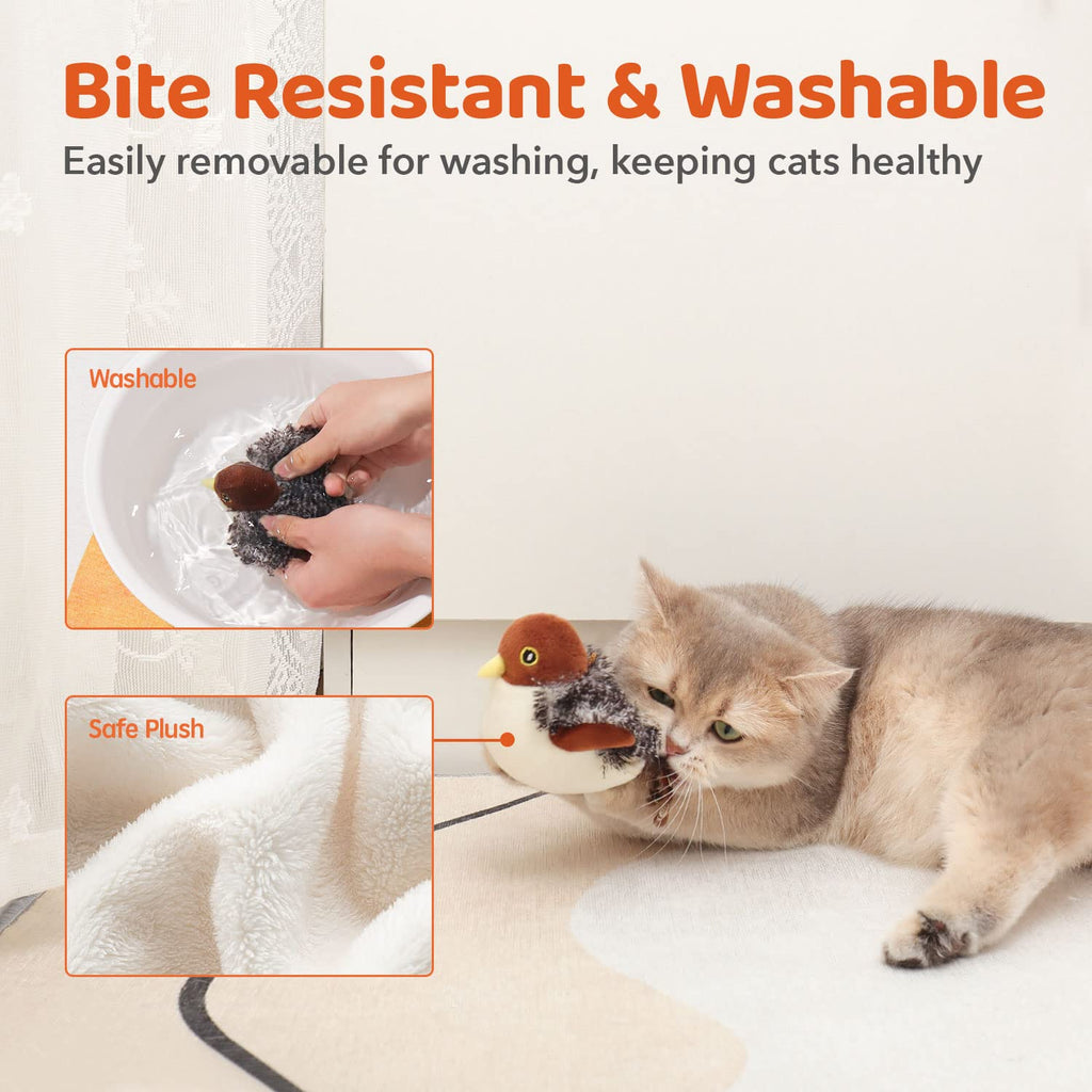 Jouets de chat enflammés Sandpiper paire-Mate oiseaux ressemblant Chirp