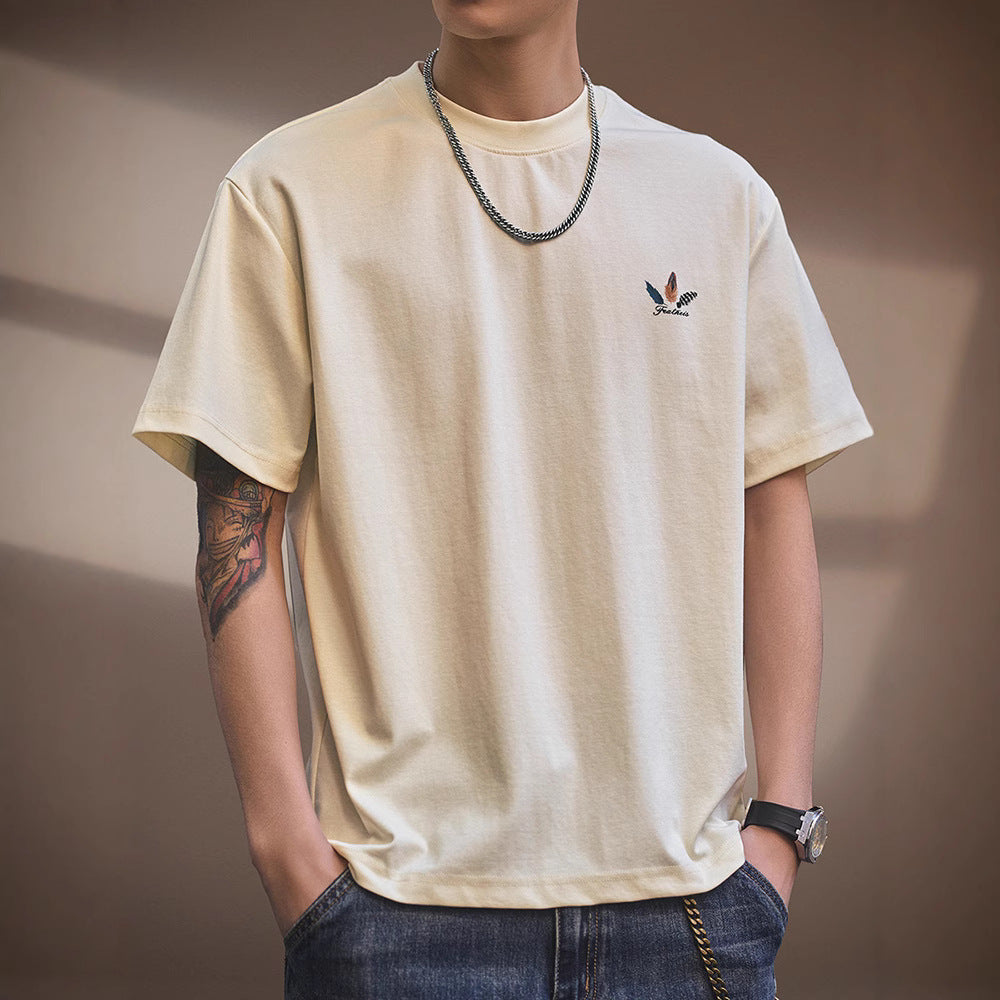 T-shirt imprimé retro style américain pour hommes